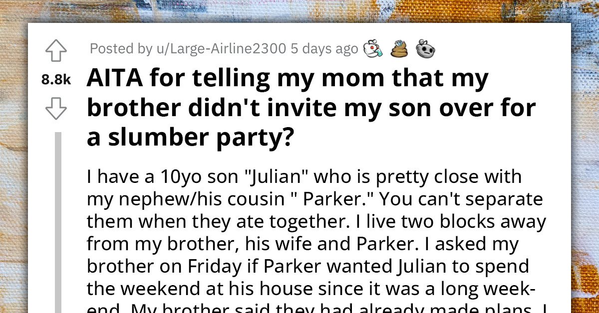 Fiery Clash Erupts Within Family As Kids' Slumber Party Excludes One Sibling's Child