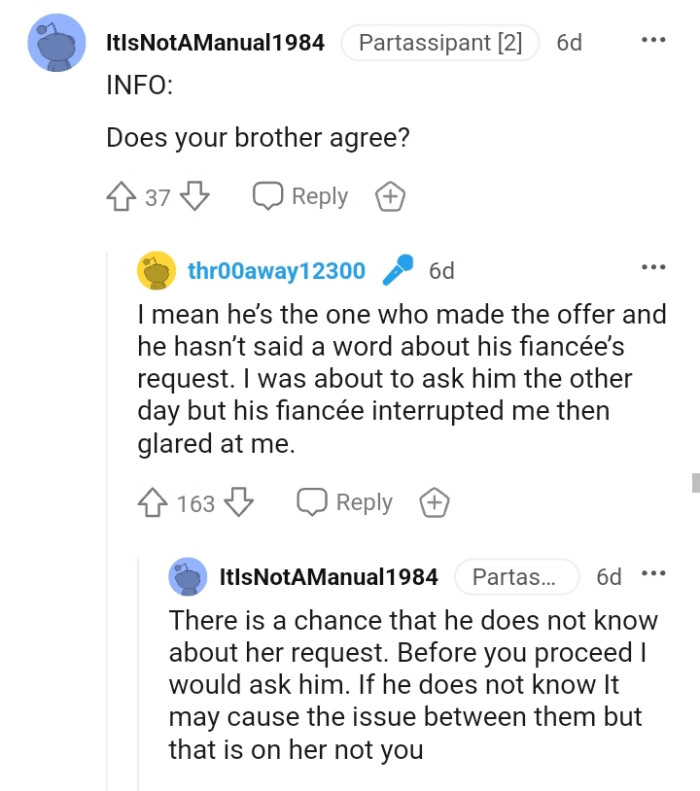 He's the one that made the offer, and he hasn't said a word