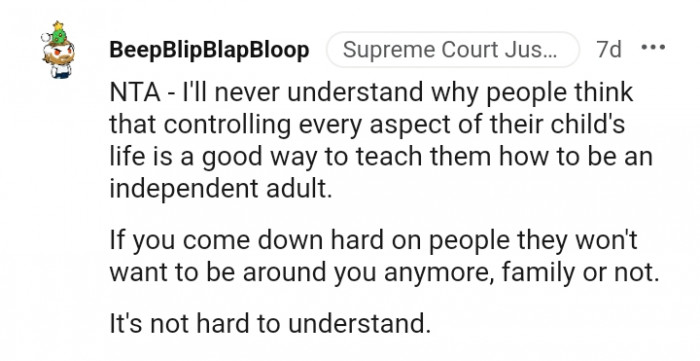 This redditor would never understand why people think like this