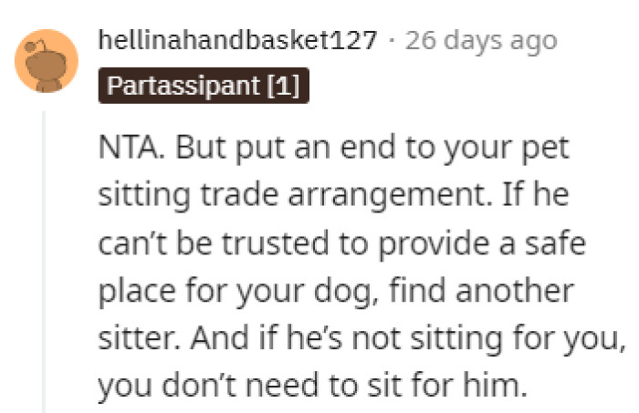 Time for a new sitter