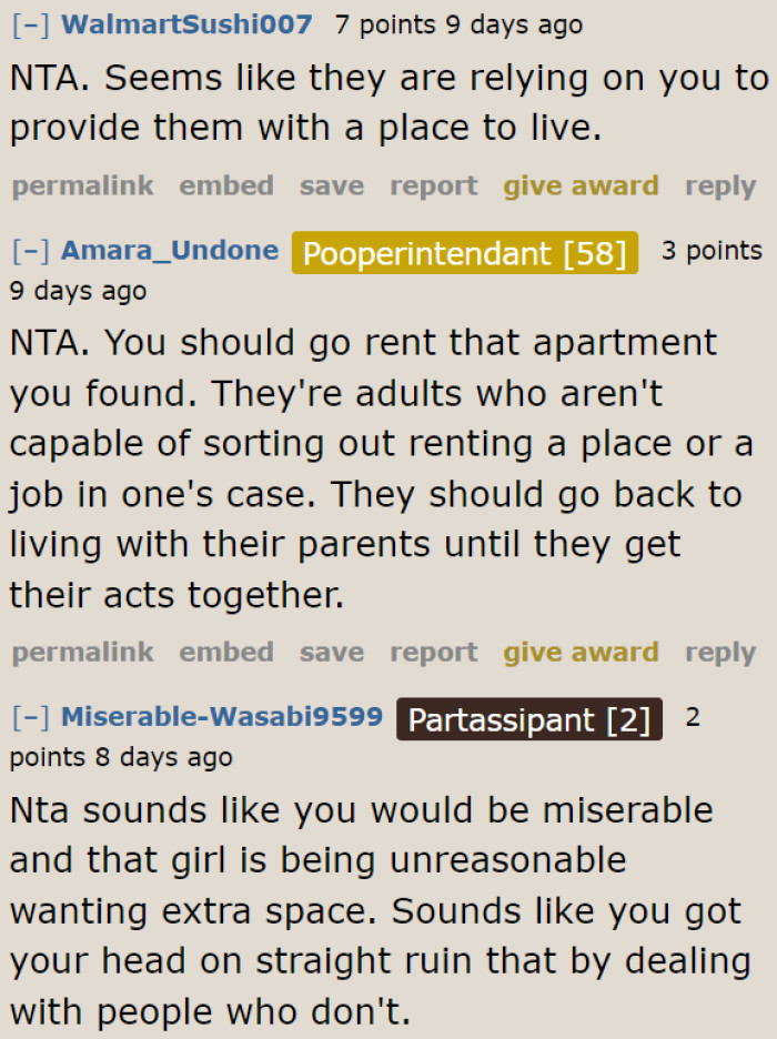 The couple needs to figure this out on their own. They don't need to involve the OP.