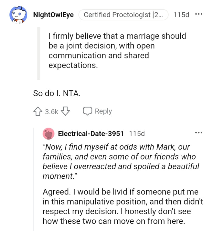 This Redditor would be livid if they were the OP