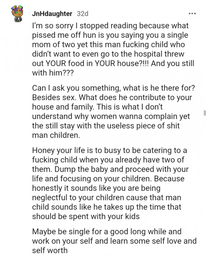 Dump the baby and proceed with your life