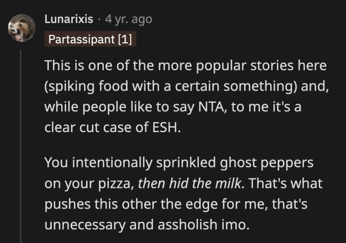 Hiding the milk was a little over the top because it prolonged his brother's pain, but I guess OP wanted to make the lesson stick.