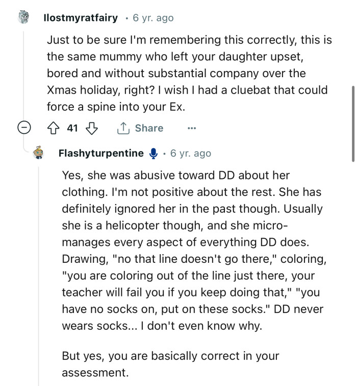 “I wish I had a cluebat that could force a spine into your Ex.”