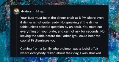 30 Bizarre House Rules People Had To Follow At A Friend's Or Relative's House