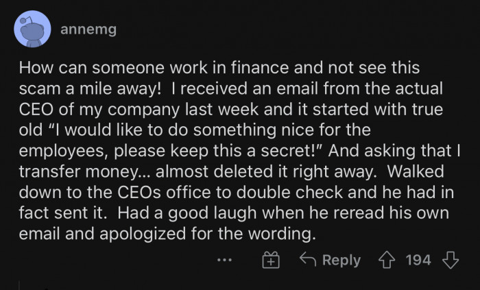 You can never be too sure.