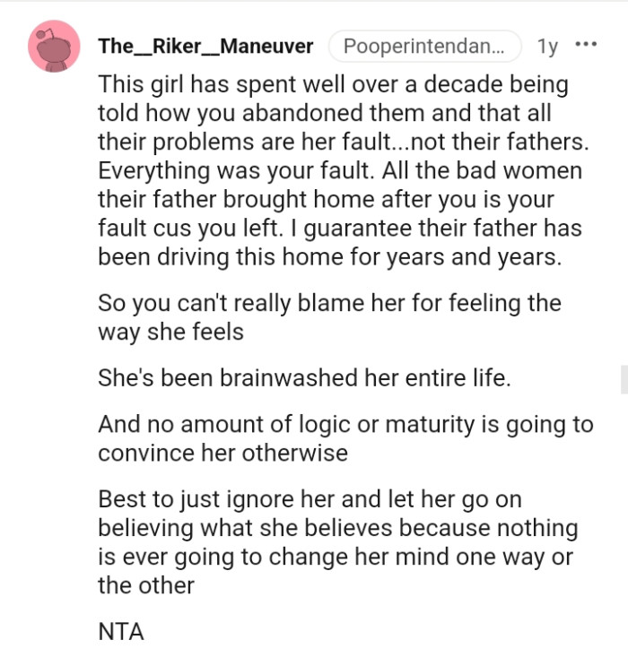 This Redditor says that the OP can't really blame her stepkid for feeling the way she feels