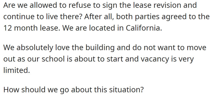 They ask for legal advice on how to deal with this matter: