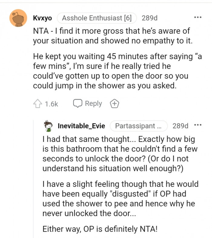 He's aware of your situation and showed no empathy