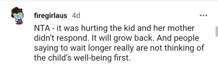 People aren't thinking about the child's well-being