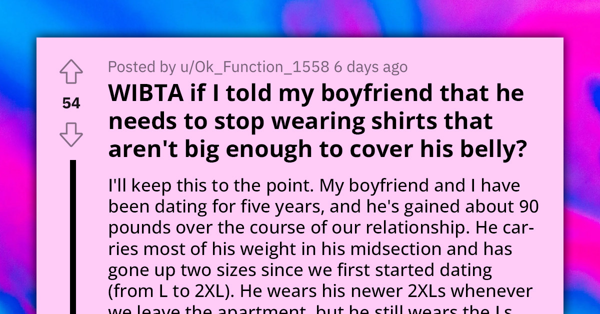 Lady Intends Telling Her Boyfriend To Stop Wearing Shirts That Do Not Cover His Belly, Seeks A Second Opinion Online