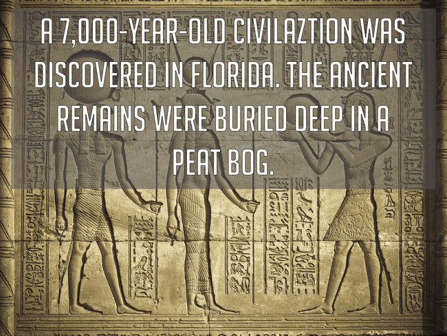 14. So Florida is an ancient city then?