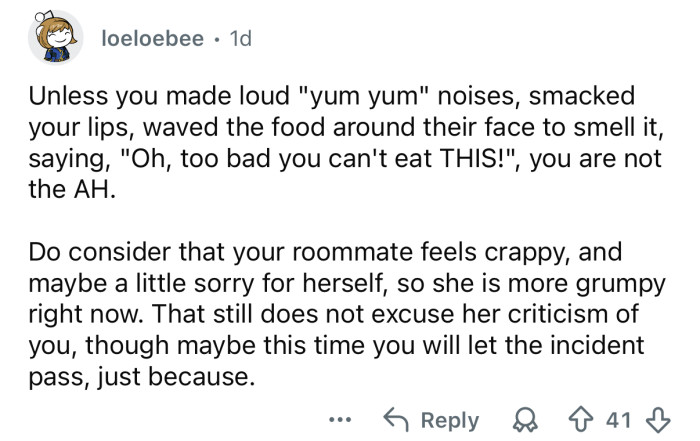 They’re just feeling sorry for themself.