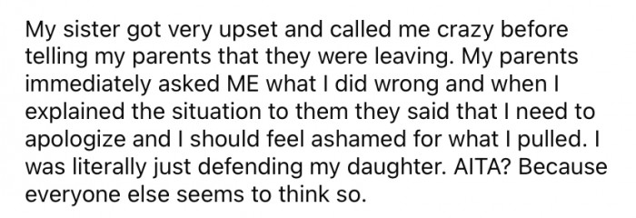 The Reddit user says she was just defending her daughter, but is she the a**hole?