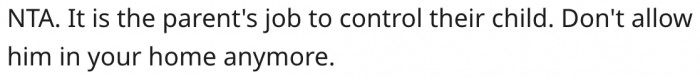 13. It's his brother's responsibility to control his daughter.