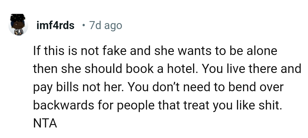 The OP doesn't need to bend over backwards