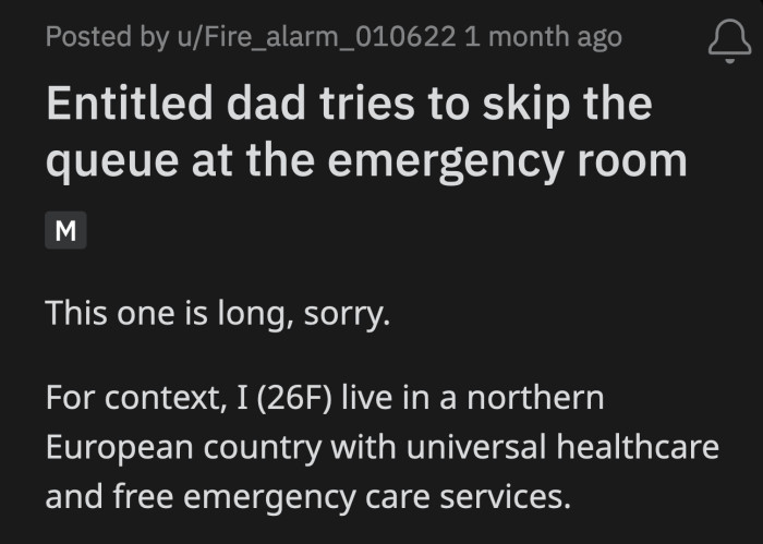 Each time a number was called with no patient approaching the nurses' station, the dad stood up to pretend it was their turn.