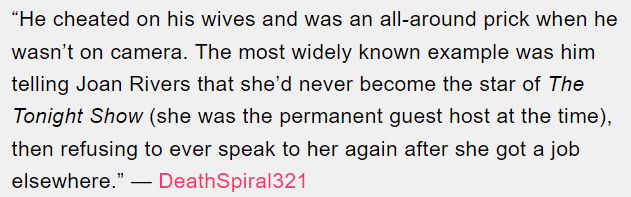 8. Johnny Carson