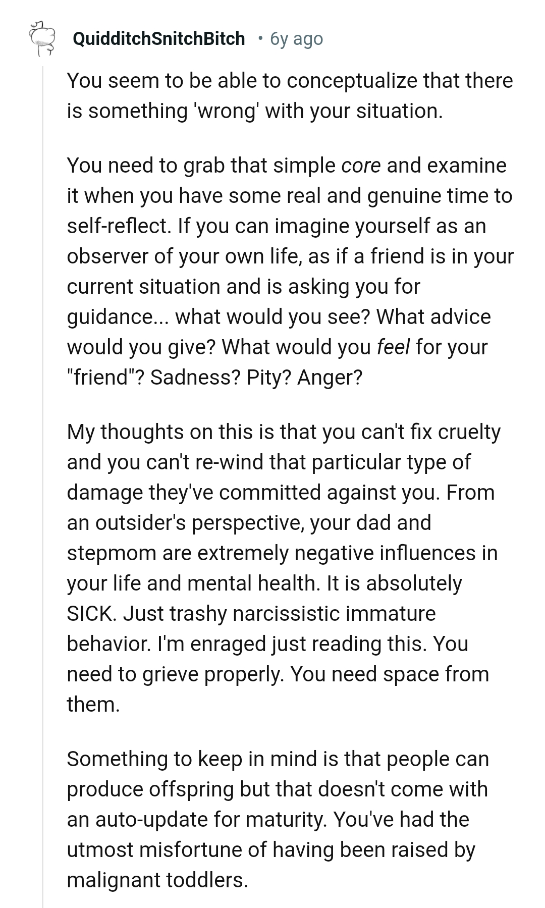 The OP needs to grab that simple core and examine it