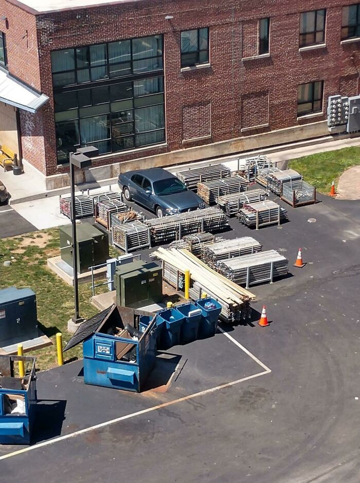 "WCGW Removing The Cones That Reserved An Area For Delivery"