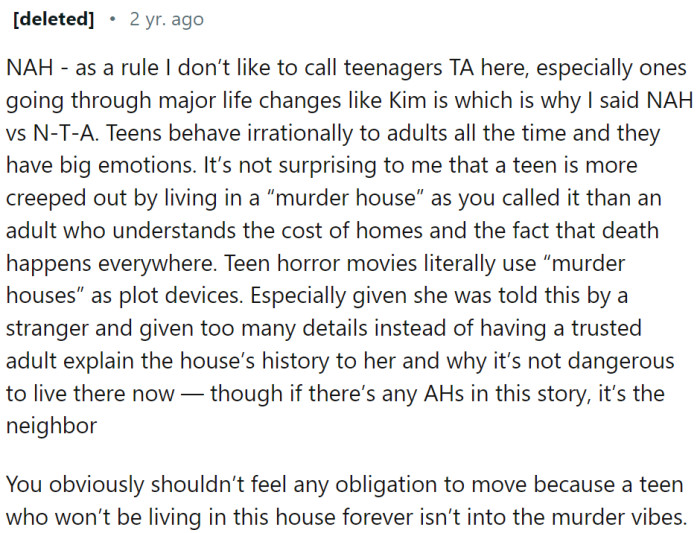 Teens have strong emotions and don't really have a sense of mortality. They don't yet understand that death happens everywhere
