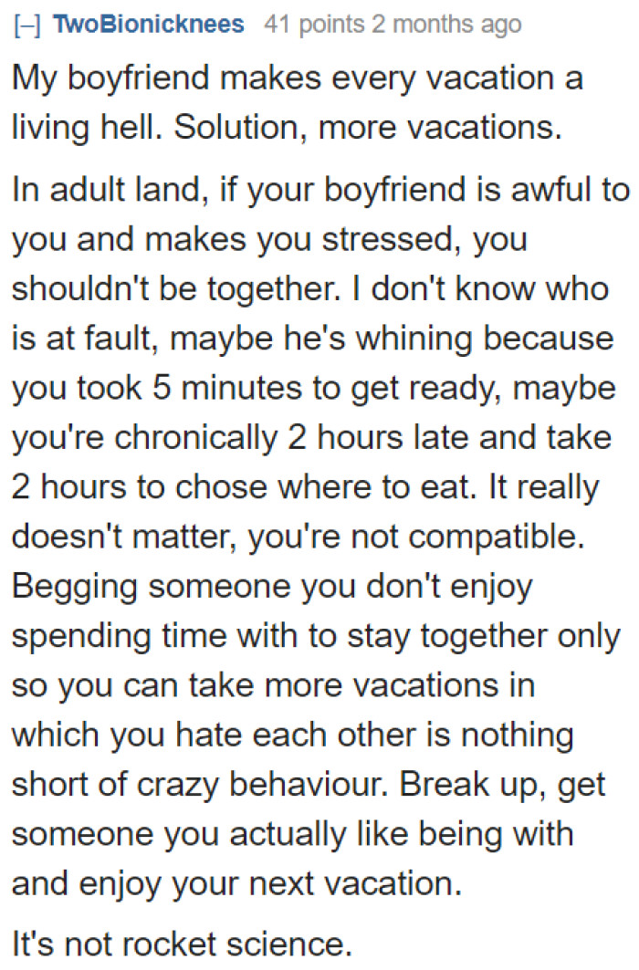 Read this comment, and you'll realize how immature the couple is.