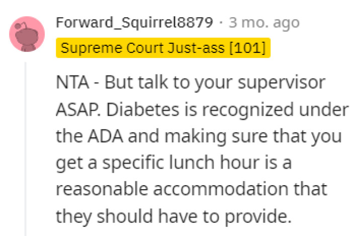 A reasonable accommodation