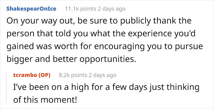 Best feedback they will ever get.