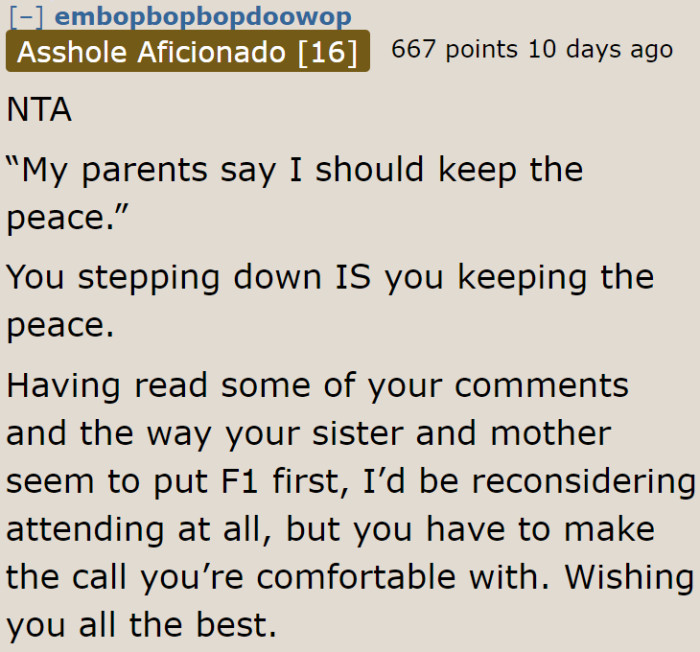 Her plan of stepping down can already considered keeping the peace.