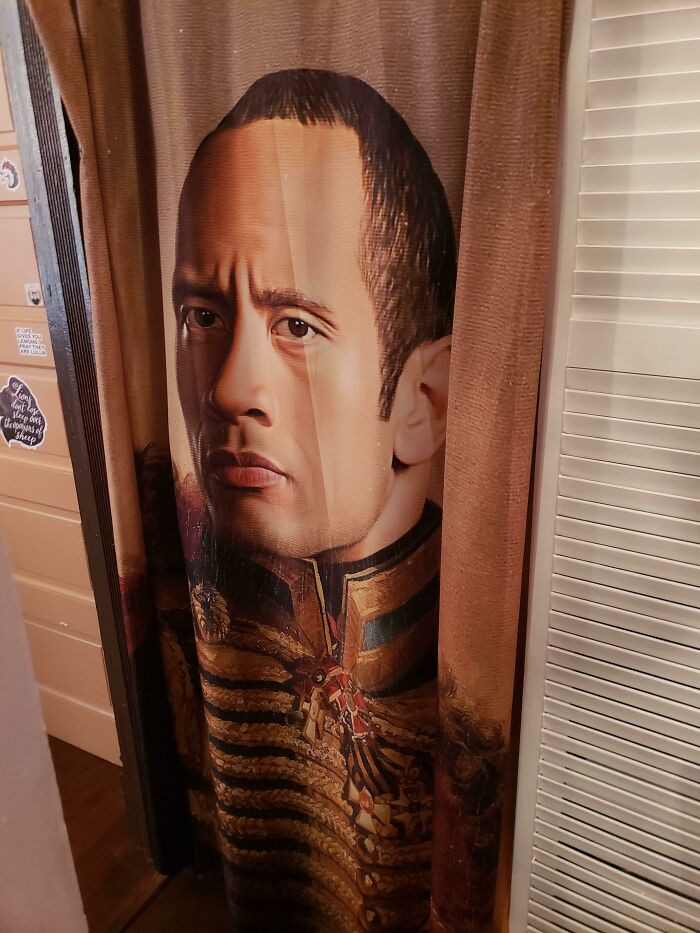 "Just Your General Rock Curtain Outside Of A Bathroom At A Gelato Restaurant... Do You Think He Can Smell?"