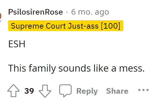 This family does sound like a mess, though; we have to agree with that at least.