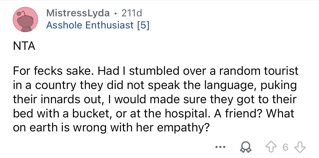 Where's her empathy?
