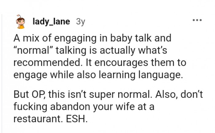 Don't abandon your wife at a restaurant