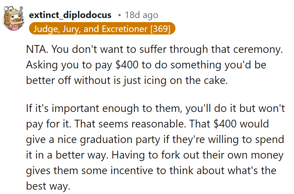 If they want it, they pay.