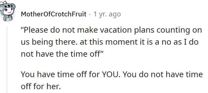 One Redditor suggested a potential response