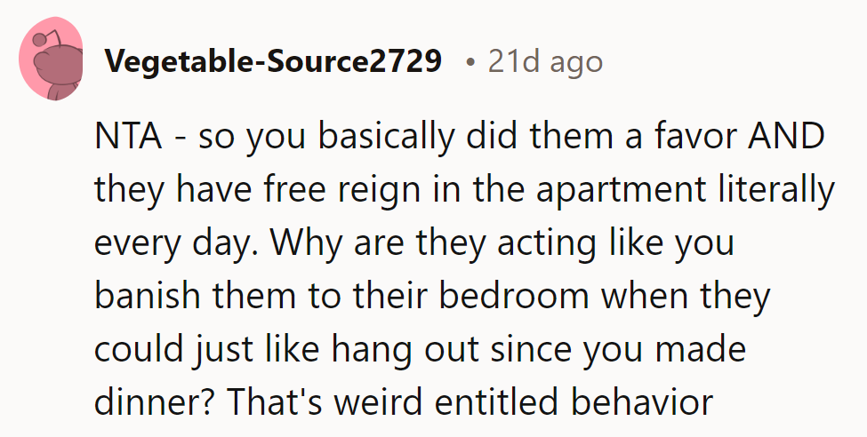 So they get the run of the place all week but suddenly Thursday's a standoff?