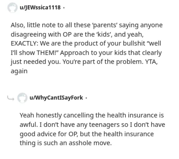 Commenters share their experiences of controlling parents