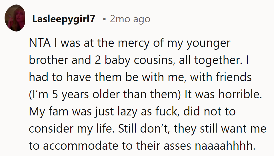 Sibling sitcom nightmare: Younger crew hijacking life.