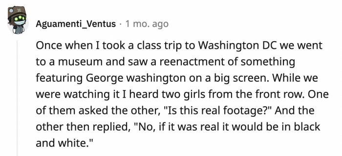 3. George Washington would be so proud