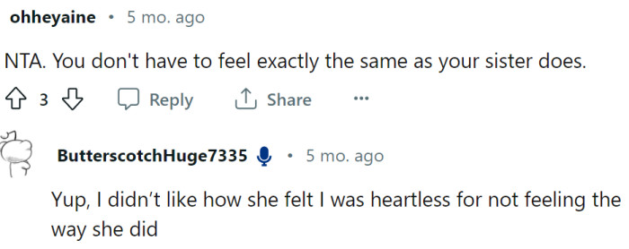 Not everyone needs to feel the same