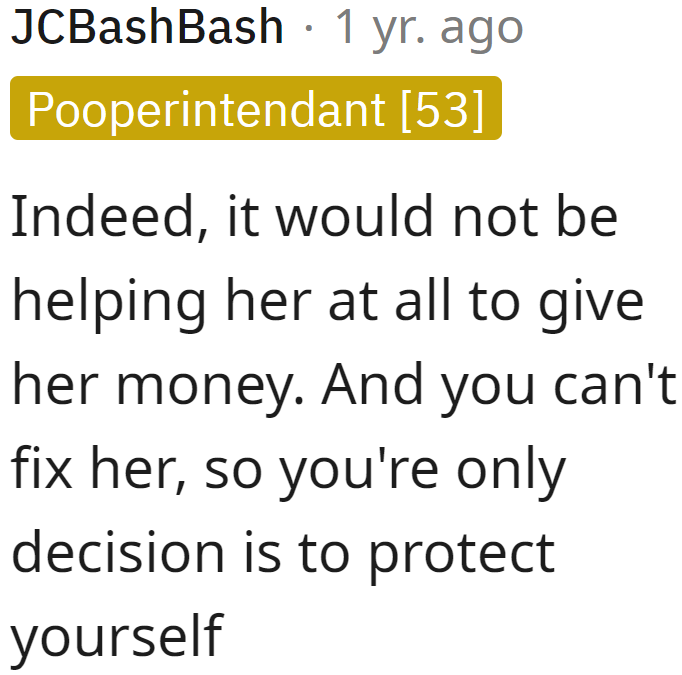 At this point, the OP should take care of his well being.