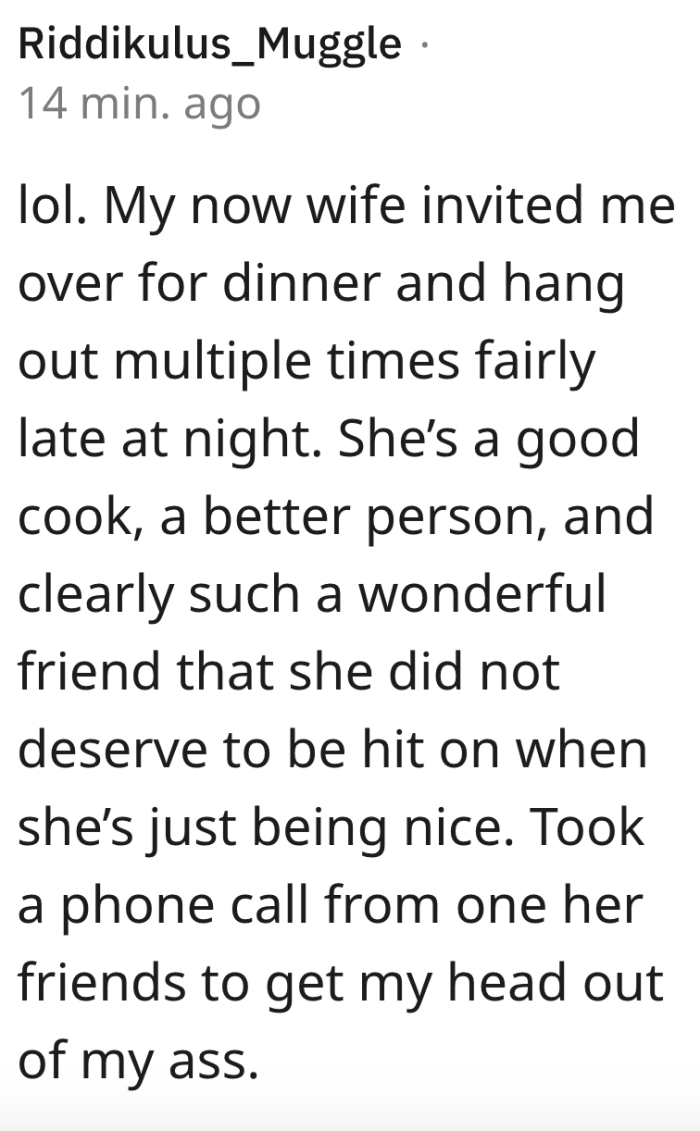 3. Too nice to hit on