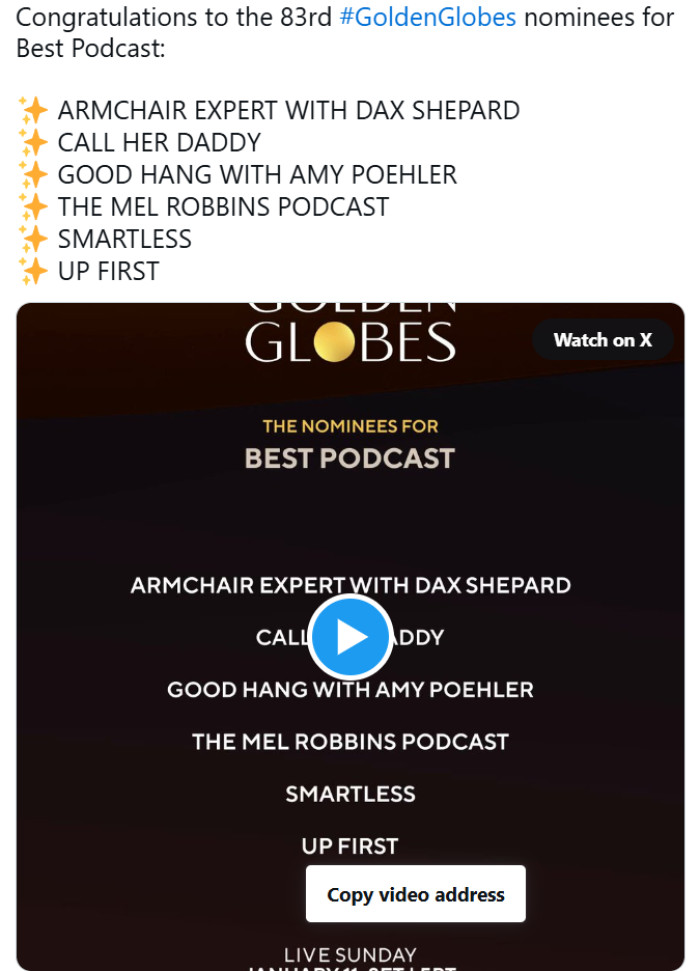 A third repressed their feelings due to being a big fan of one of the nominees: 