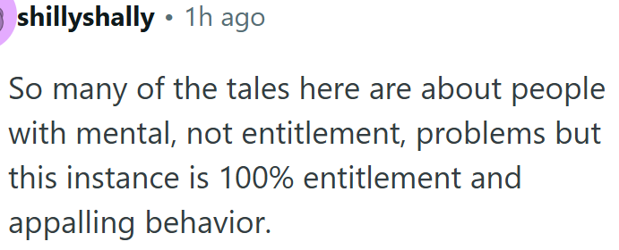 Entitlement on full display in this shocking case of bad behavior.