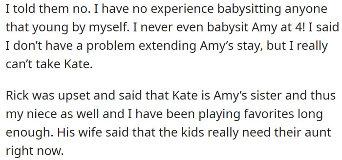 But the OP refused, and it upset Rick: