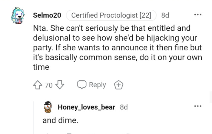 OP's friend should know to announce it at her own time