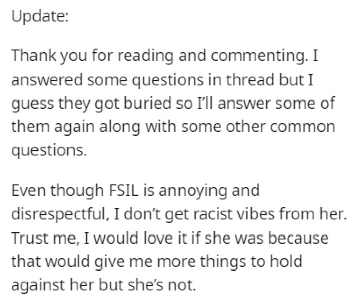 OP Provided an Update to the Original Story Where He Answered Some Questions from Other Redditors