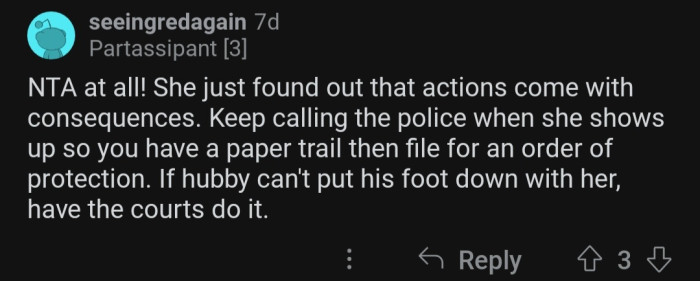 The MIL learned that day that her actions have consequences.