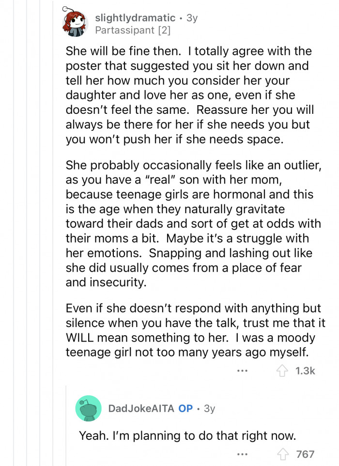 OP needs to sit his daughter down and tell her how he feels.